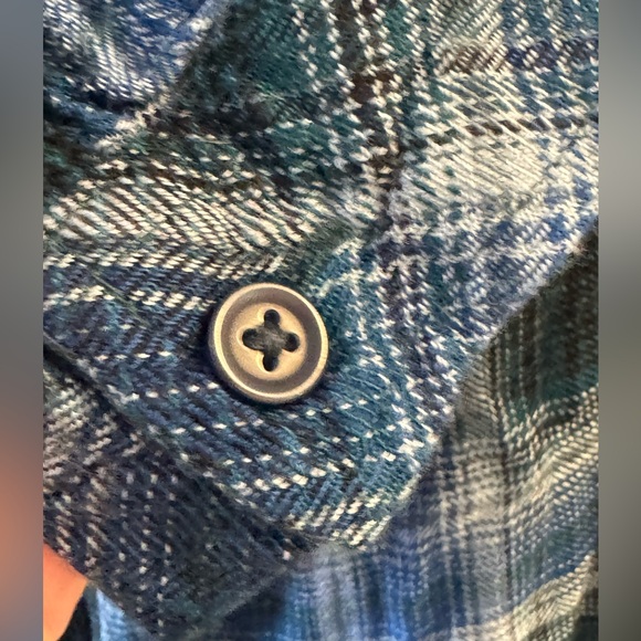 Beachlunchlounge western grunge plaid long sleeve button down Large - Picture 6 of 8